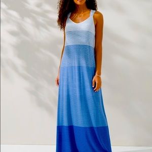 SOMA Ombre Stripe V-Neck Maxi Dress